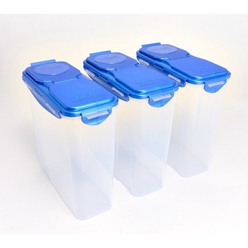 LocknLock Set of 3 XL Cereal Keepers w/ Flip Top Lids