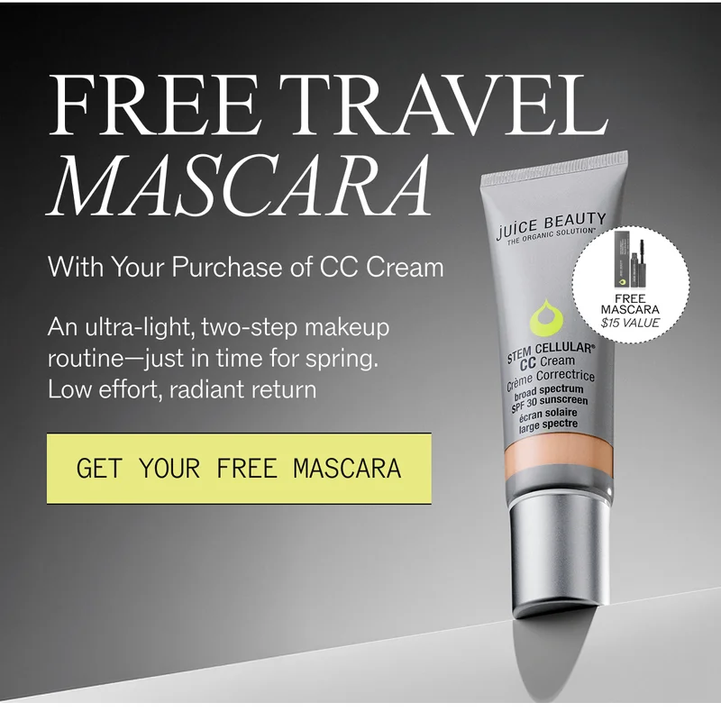 Free Travel Mascara with your Purchase of CC Cream