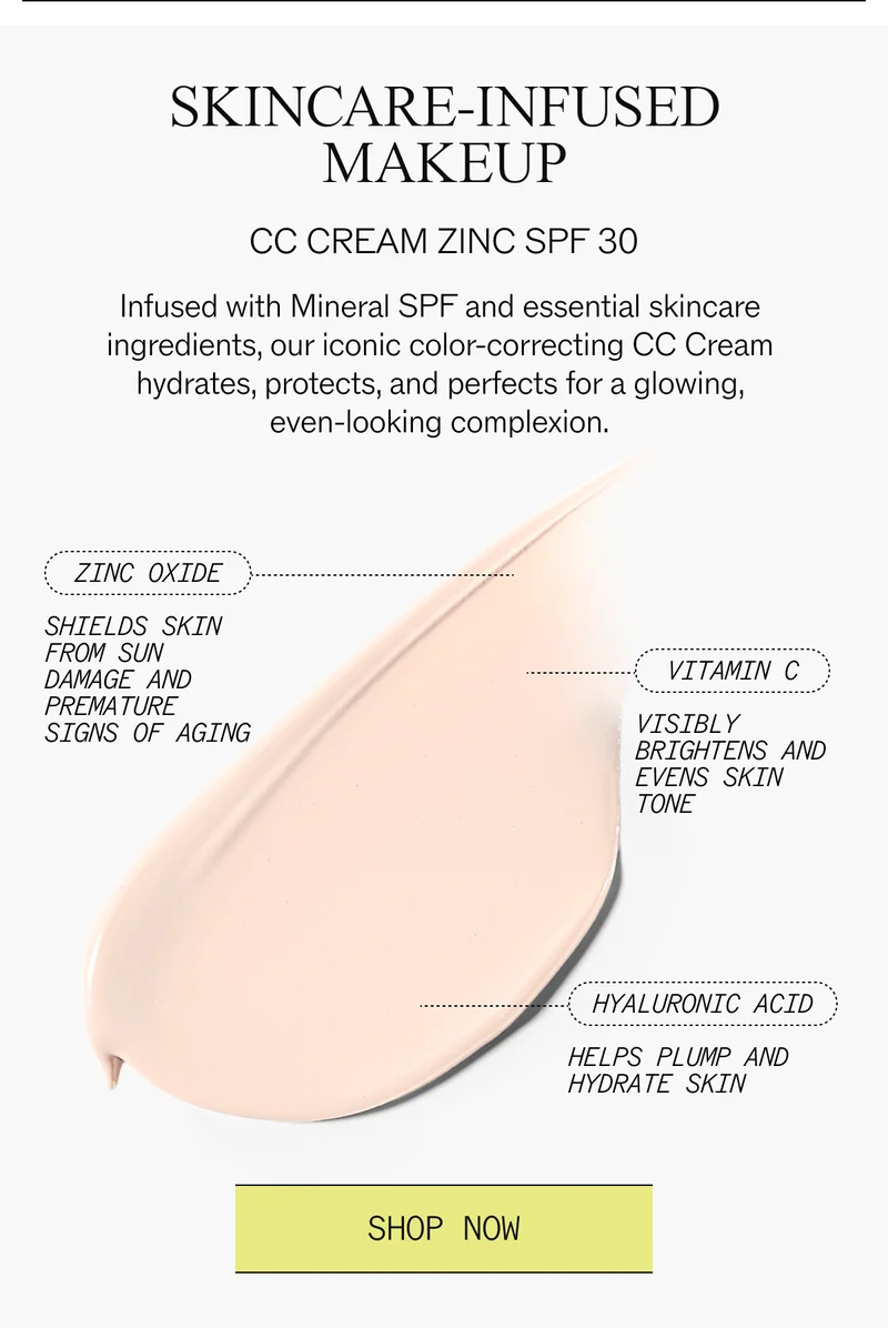 Skincare-infused makeup - CC Cream Zinc SPF 30
