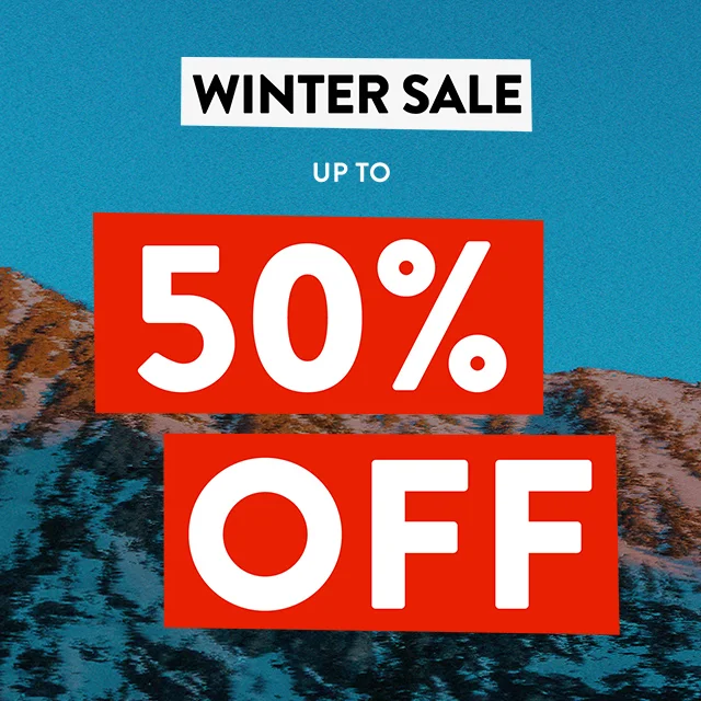 Winter Sale. Up to 50% off.
