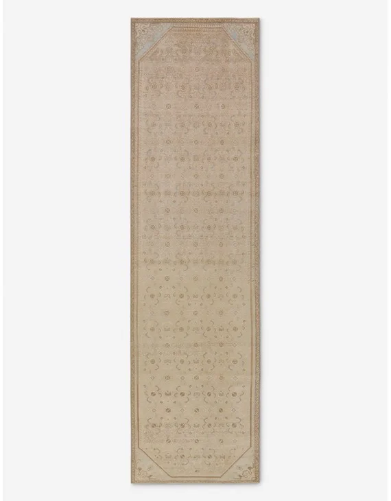 Vintage Turkish Hand-Knotted Wool Runner Rug No. 261, 2'7" x 9'4"
