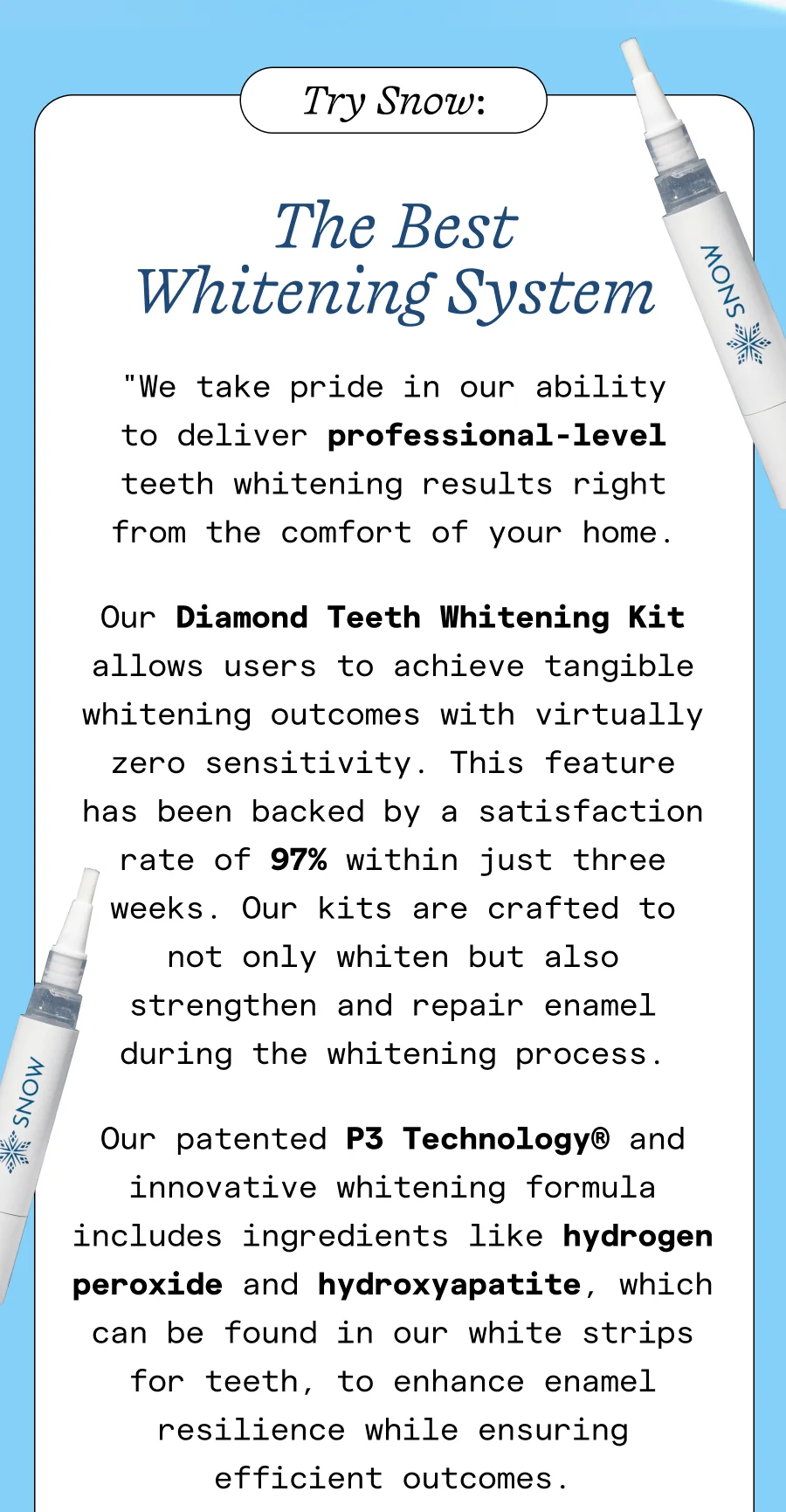 The Best Whitening System.