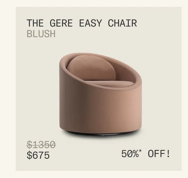 Save 50% on The Gere Easy Chair in Blush
