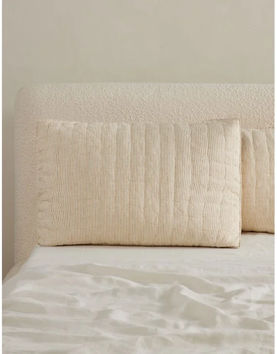 Lammin Linen Sham by Sarah Sherman Samuel - Goldenrod and Ivory / King