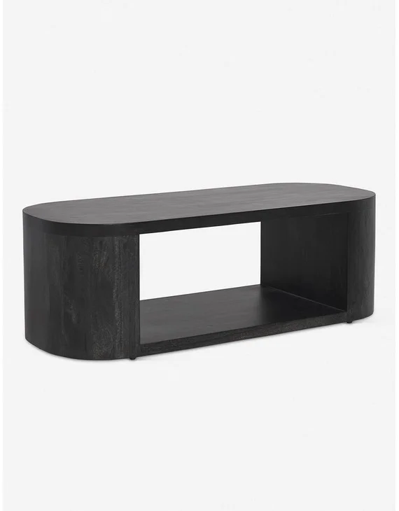 Luna Oval Coffee Table-Black