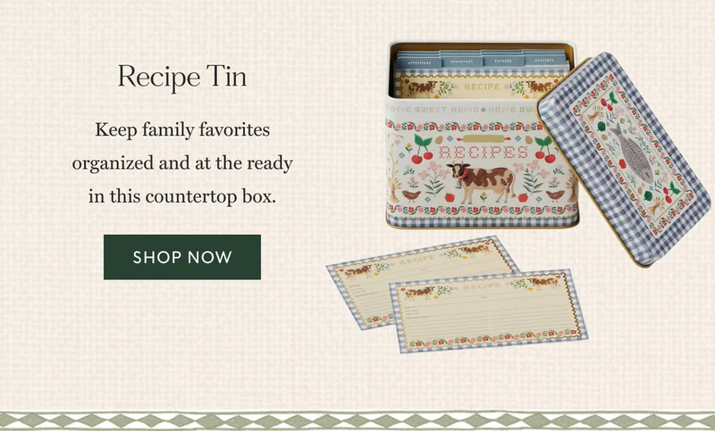 Recipe Tin Keep family favorites organized and at the ready in this countertop box. Shop now