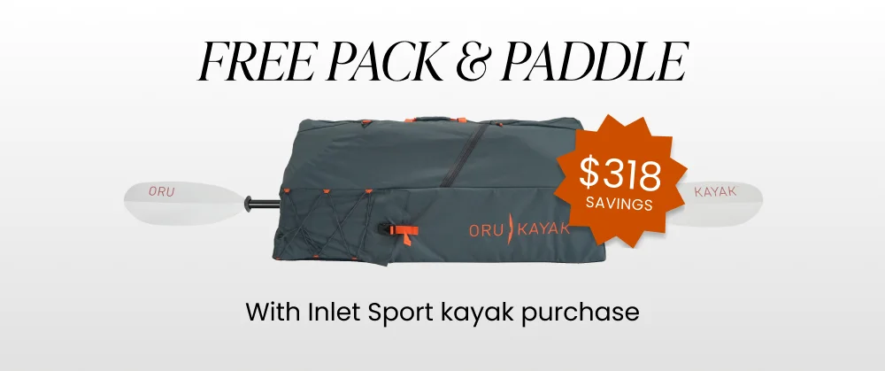 Free Pack and Paddle ($318 Value) with inlet sport purchase Free Pack and Paddle ($318 Value) with inlet sport purchase