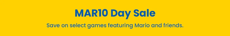 discount code Day Sale Save on select games featuring Mario and friends.