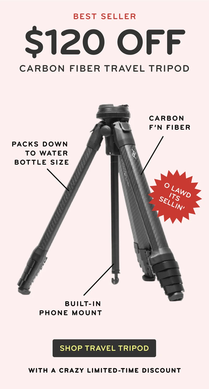 $120 Off Travel Tripod