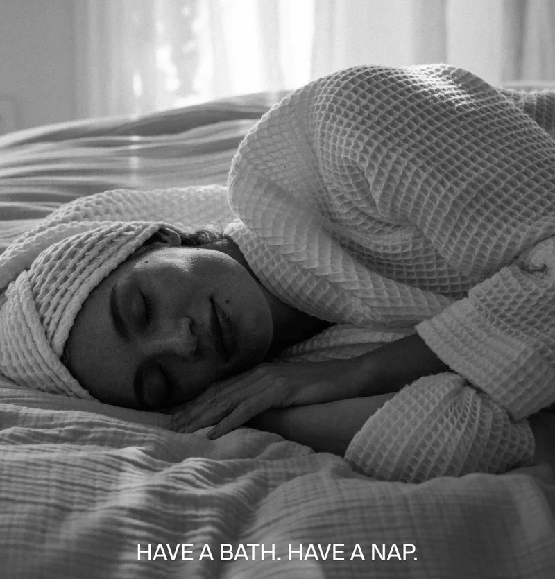 Have a bath. Have a nap. Explore waffle towels and robes.