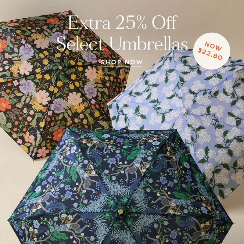 Extra 25% Off Umbrellas