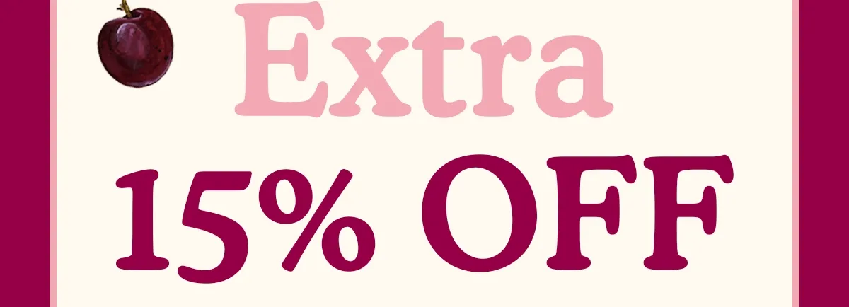 Extra 15% OFF