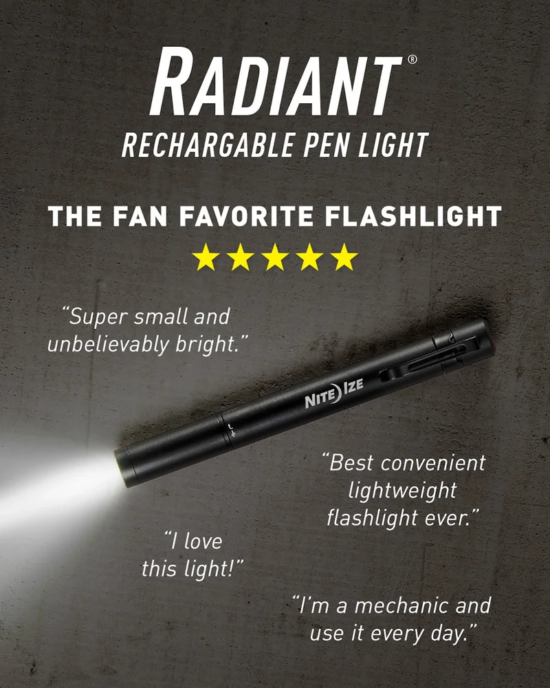 Radiant® Rechargeable Pen Light