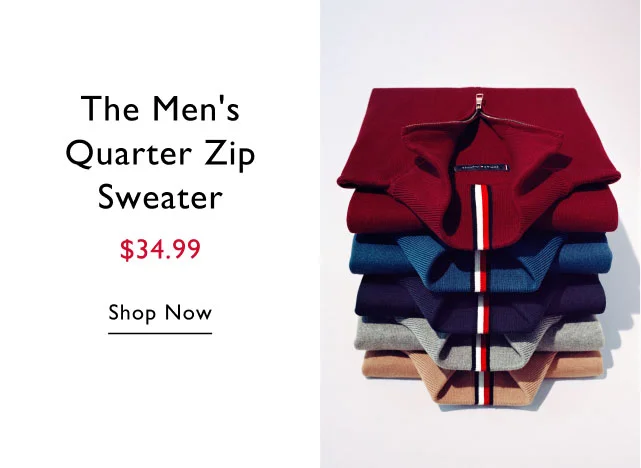 The men's quarter zip sweater $34.99 Shop now