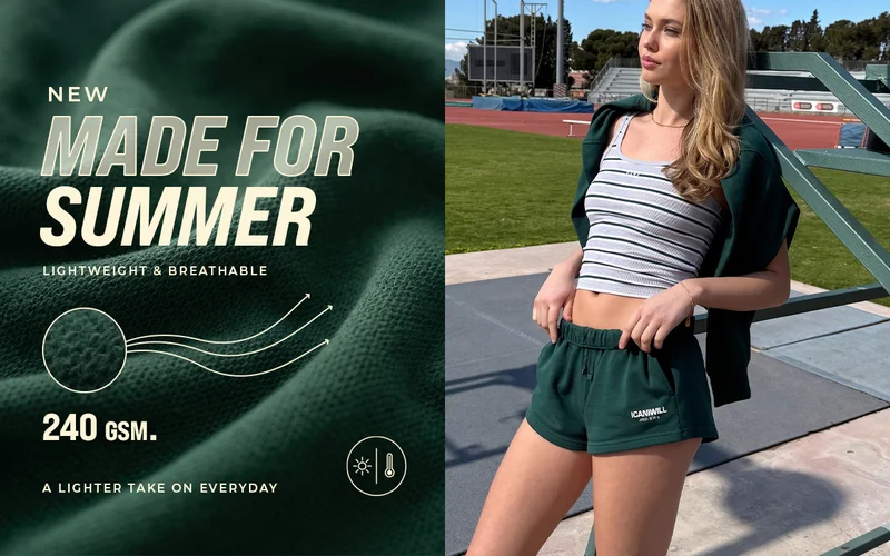 Everyday Terry Mid Shorts Northern Green