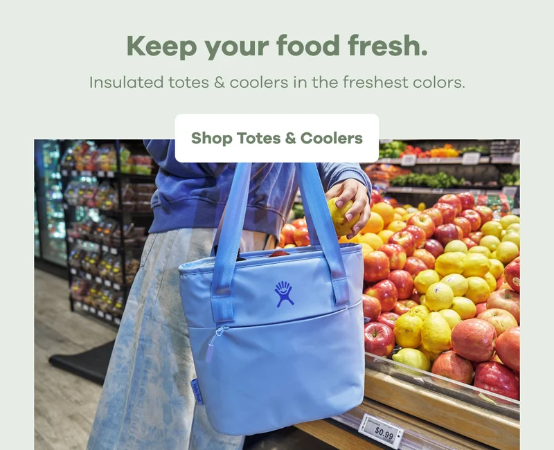 Keep your food fresh. Insulated totes & coolers in the freshest colors. | Shop Totes & Coolers
