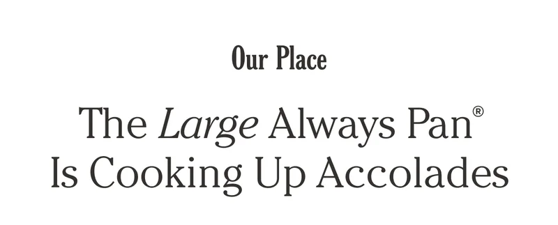 Our Place - The Large Always Pan Is Cooking Up Accolades