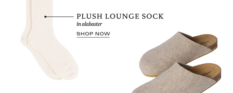 Plush Lounge Sock in alabaster. Shop now!