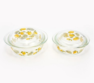 Temp-tations Seasonal 1-qt and 1.75-qt Glass Baking Dish Set