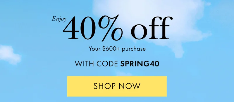 Enjoy 40% off Your $600+ purchase With Code discount code