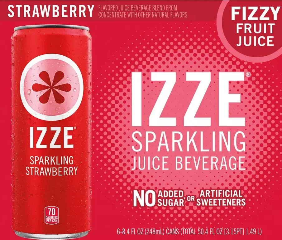 Image of Izze Beverage Strawberry Sparkling Juice (6 Pack)