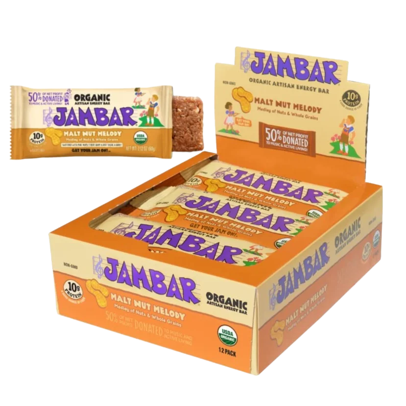 Image of JAMBAR Organic Artisan Energy Bar Malt Nut Melody (12 CT)