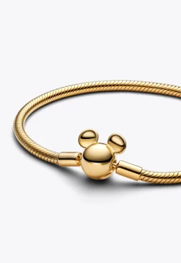 Disney Mickey Mouse Clasp Moments Snake Chain Bracelet