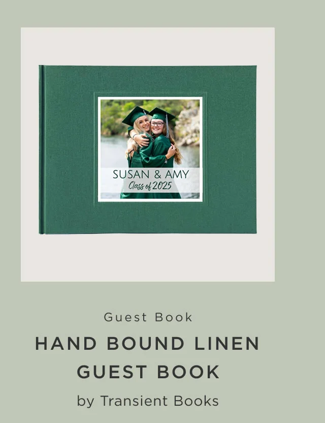 Hand Bound Linen Guest Book