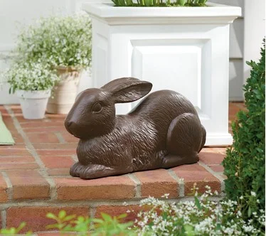 Grandin Road Chocolate Lying Bunny