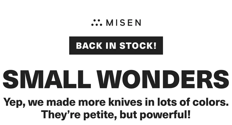 Back in stock! Small Wonders.