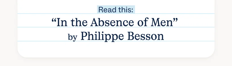 In the Absence of Men