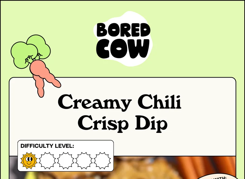 Creamy Chili Crisp Dip (difficulty 1 out of 5).