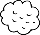 A line drawing of a cloud