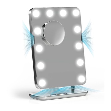 Sharper Image SpaStudio Hollywood Vanity Mirror with Fans