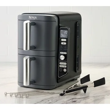 Ninja DoubleStack XL 10qt 6-in-1 Air Fryer w/5pc Skewers & Tongs
