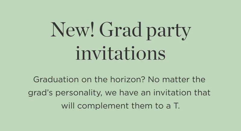 New! Grad Party Invitations