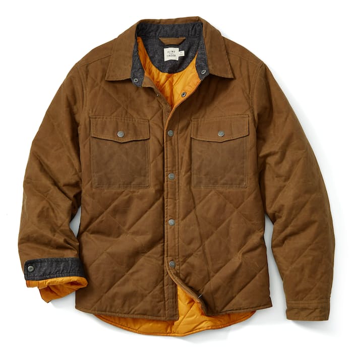 Image of Quilted Waxed Shirt Jacket