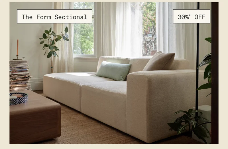 Save 30%* on The Form Sectional