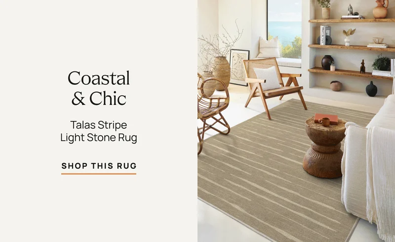 Talas Stripe Light Stone Rug