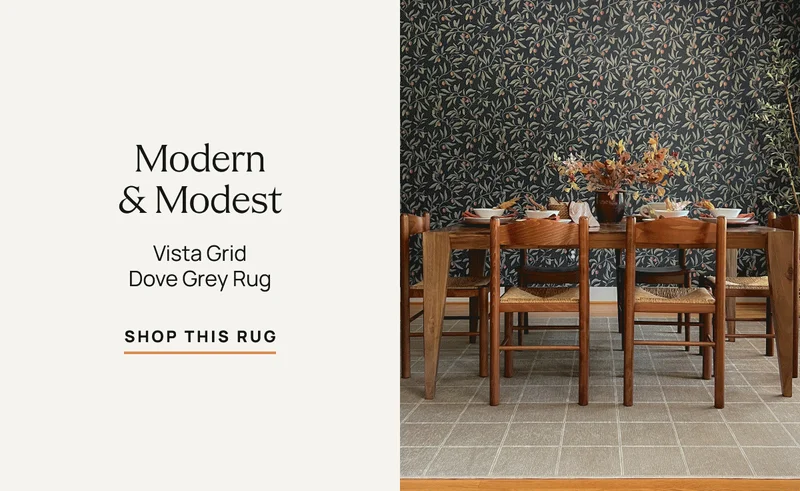 Vista Grid Dove Grey Rug