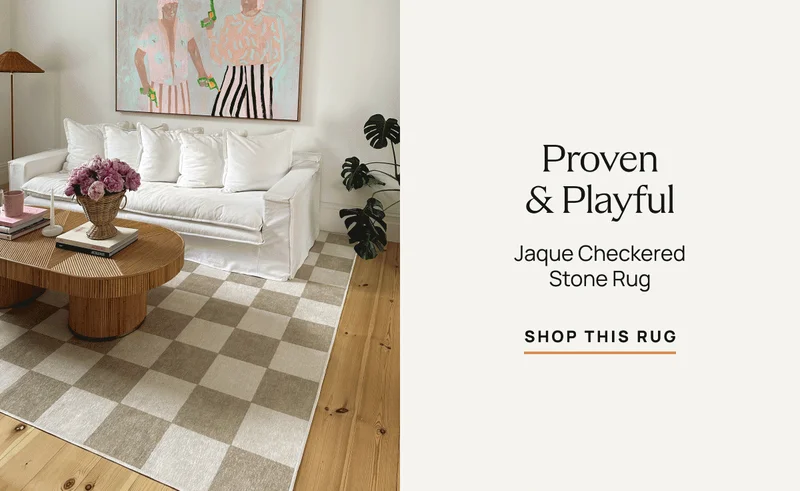 Jaque Checkered Stone Rug