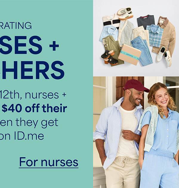 Now to May 12th, nurses + teachers get $40 off their first Fix when they get verified on ID.me. For&nbsp;nurses