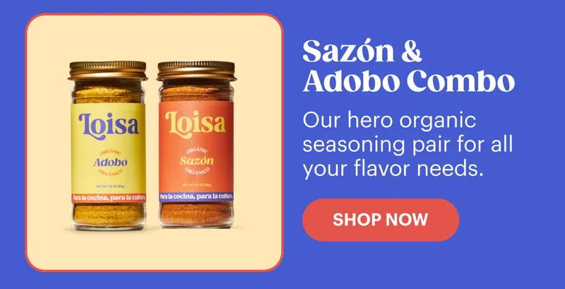 Sazón & Adobo Combo. Our hero organic seasoning pair for all your flavor needs. SHOP NOW