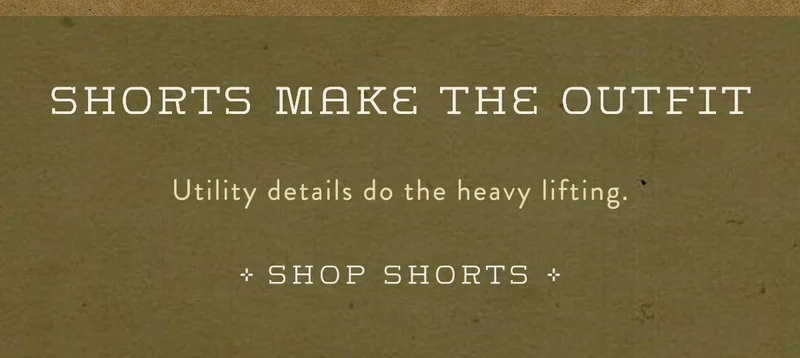 shorts make the outfit. utility details do the heavy lifting. shop shorts