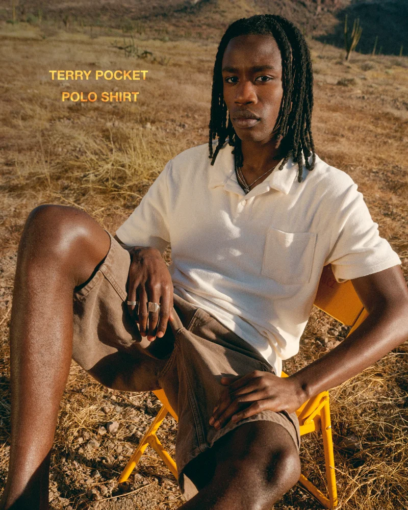 TERRY POCKET POLO SHIRT