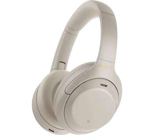 Sony /B Premium Noise Cancelling Wireless Over-The-Ear Headphones, White