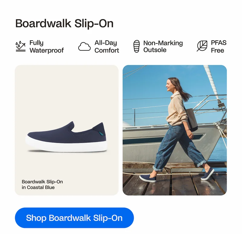 Boardwalk Slip-On in Coastal Blue