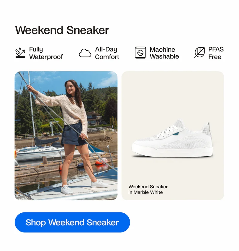 Weekend Sneaker in Marble White