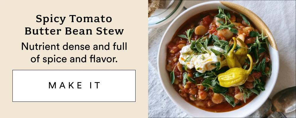 Spicy Tomato Butter Bean Stew