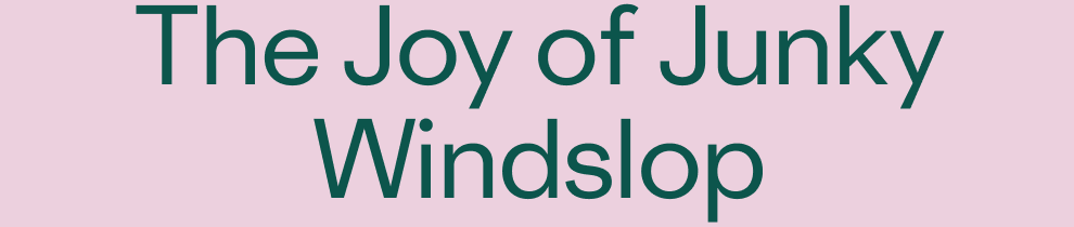 The Joy of Junky Windslop